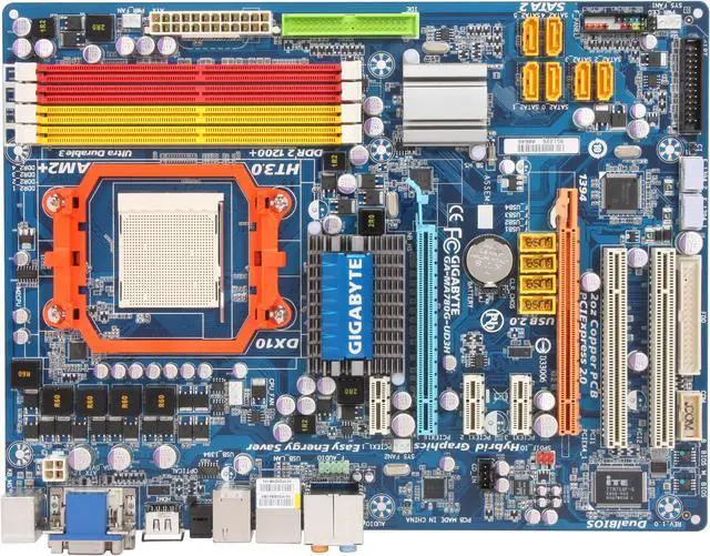 Alt view image 3 of 5 - GIGABYTE GA-MA780G-UD3H AM2+/AM2 AMD 780G HDMI ATX AMD Motherboard