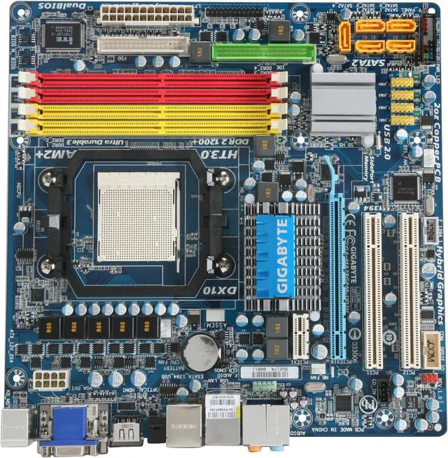 Alt view image 3 of 5 - GIGABYTE GA-MA78GPM-UD2H AM3/AM2+/AM2 AMD 780G HDMI Micro ATX AMD Motherboard
