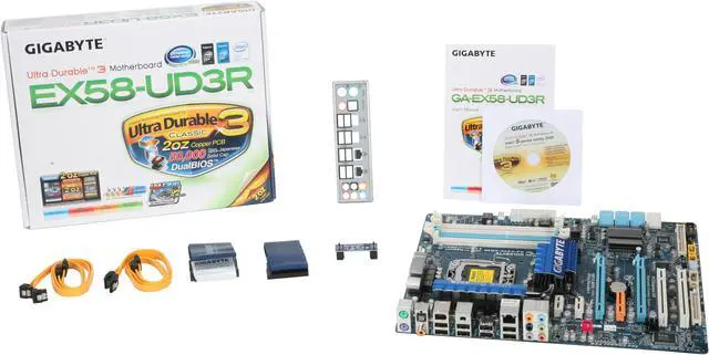 Alt view image 5 of 5 - GIGABYTE GA-EX58-UD3R-SLI LGA 1366 Intel X58 ATX Intel Motherboard