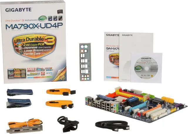 Alt view image 5 of 5 - GIGABYTE GA-MA790X-UD4P AM3/AM2+/AM2 AMD 790X ATX AMD Motherboard