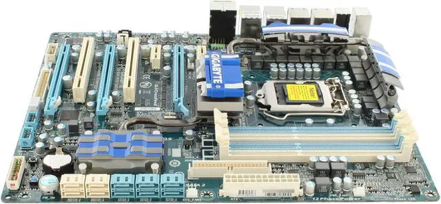 Alt view image 4 of 11 - GIGABYTE GA-P55-UD5 LGA 1156 Intel P55 ATX Intel Motherboard