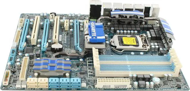 Alt view image 4 of 11 - GIGABYTE GA-P55-UD6 LGA 1156 Intel P55 ATX Intel Motherboard