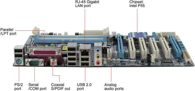 Alt view image 8 of 11 - GIGABYTE GA-P55-UD3L LGA 1156 Intel P55 ATX Intel Motherboard