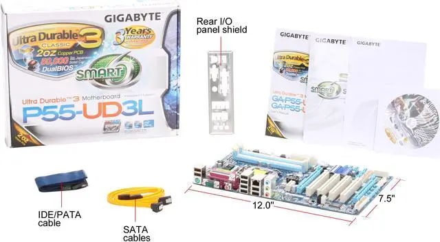 Alt view image 11 of 11 - GIGABYTE GA-P55-UD3L LGA 1156 Intel P55 ATX Intel Motherboard