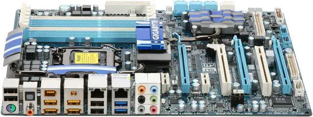 Alt view image 2 of 5 - GIGABYTE GA-P55A-UD6 LGA 1156 Intel P55 USB 3.0 ATX Intel Motherboard w/ USB 3.0 & SATA 6 Gb/s