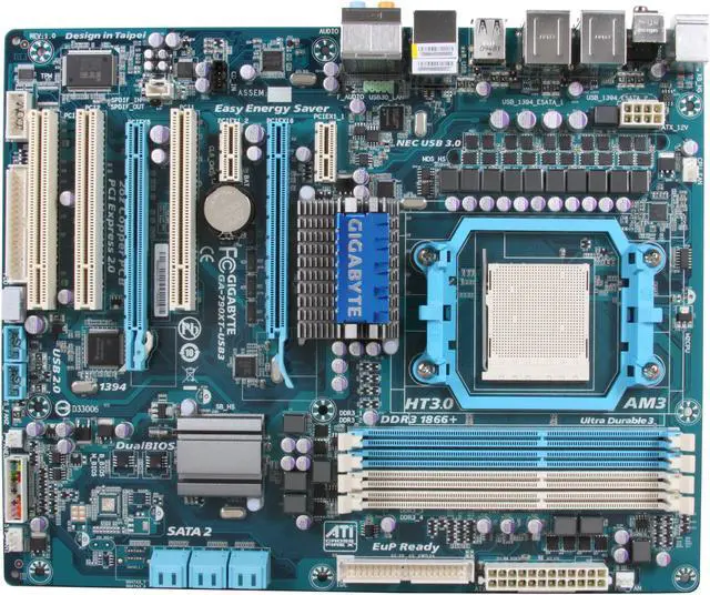 Alt view image 3 of 5 - GIGABYTE GA-790XT-USB3 AM3 AMD 790X USB 3.0 ATX AMD Motherboard