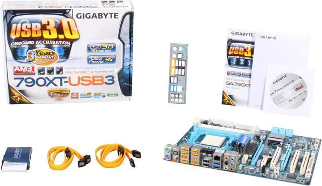 Alt view image 5 of 5 - GIGABYTE GA-790XT-USB3 AM3 AMD 790X USB 3.0 ATX AMD Motherboard