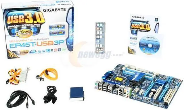 Alt view image 5 of 5 - GIGABYTE GA-EP45T-USB3P LGA 775 Intel P45 USB 3.0 ATX Intel Motherboard