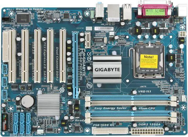 Alt view image 3 of 5 - GIGABYTE GA-P43-ES3G LGA 775 Intel P43 ATX Intel Motherboard