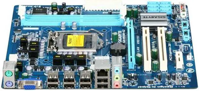 Alt view image 2 of 5 - GIGABYTE GA-H55M-S2 LGA 1156 Intel H55 Micro ATX Intel Motherboard