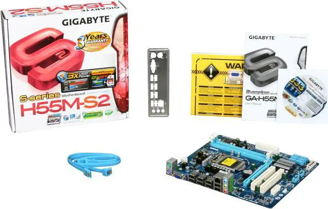 Alt view image 5 of 5 - GIGABYTE GA-H55M-S2 LGA 1156 Intel H55 Micro ATX Intel Motherboard