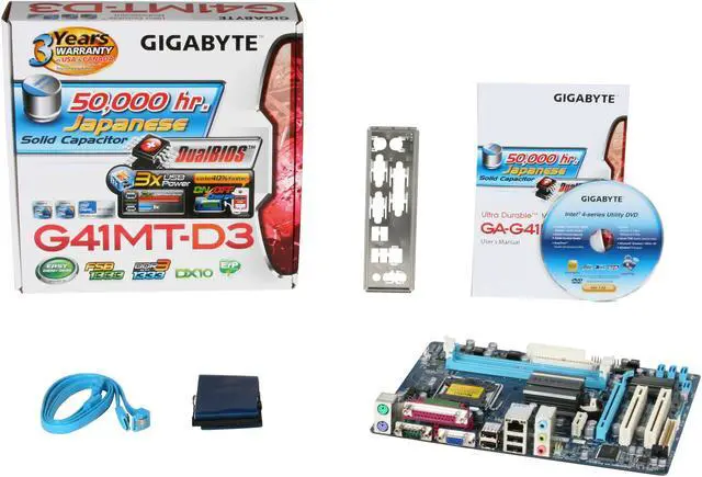 Alt view image 5 of 5 - GIGABYTE GA-G41MT-D3 LGA 775 Intel G41 Micro ATX Intel Motherboard