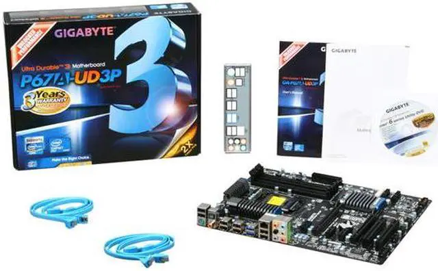 Alt view image 4 of 4 - GIGABYTE GA-P67A-UD3P LGA 1155 Intel P67 USB 3.0 ATX Intel Motherboard
