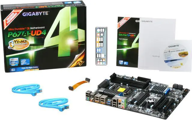 Alt view image 5 of 5 - GIGABYTE GA-P67A-UD4 LGA 1155 Intel P67 USB 3.0 ATX Intel Motherboard