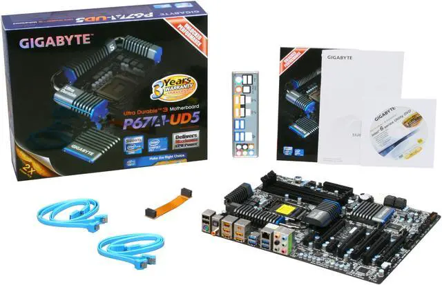Alt view image 5 of 5 - GIGABYTE GA-P67A-UD5 LGA 1155 Intel P67 USB 3.0 ATX Intel Motherboard