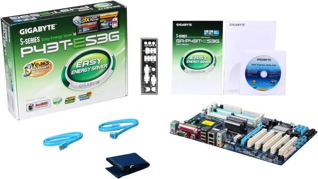 Alt view image 5 of 5 - GIGABYTE GA-P43T-ES3G LGA 775 Intel P43 ATX Intel Motherboard