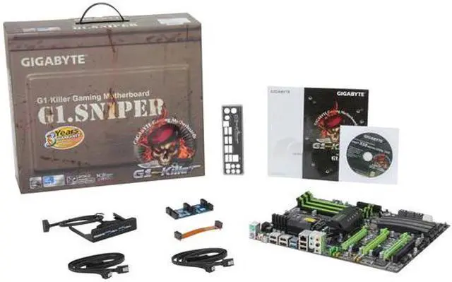 Alt view image 5 of 5 - GIGABYTE G1 Gaming G1.Sniper LGA 1366 Intel X58 USB 3.0 ATX Intel Motherboard