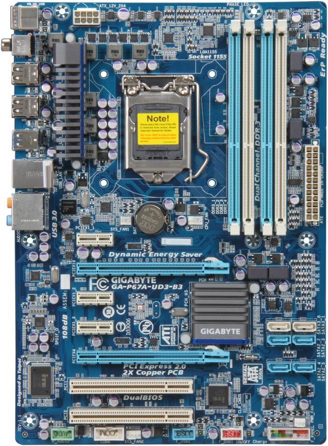 GIGABYTE GA-P67A-UD3-B3 LGA 1155 ATX Intel Motherboard - Newegg.com