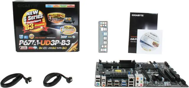 Alt view image 5 of 5 - GIGABYTE GA-P67A-UD3P-B3 LGA 1155 Intel P67 USB 3.0 ATX Intel Motherboard