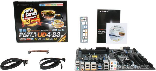 Alt view image 5 of 5 - GIGABYTE GA-P67A-UD4-B3 LGA 1155 Intel P67 USB 3.0 ATX Intel Motherboard