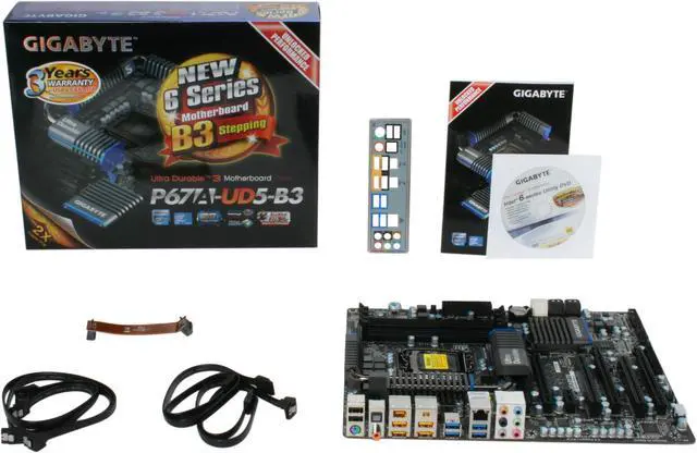 Alt view image 5 of 5 - GIGABYTE GA-P67A-UD5-B3 LGA 1155 Intel P67 USB 3.0 ATX Intel Motherboard