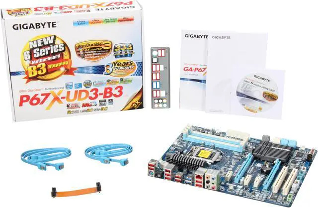 Alt view image 5 of 5 - GIGABYTE GA-P67X-UD3-B3 LGA 1155 Intel P67 USB 3.0 ATX Intel Motherboard