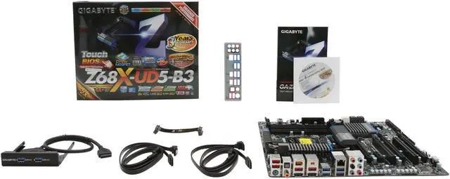 Alt view image 5 of 5 - GIGABYTE GA-Z68X-UD5-B3 LGA 1155 Intel Z68 USB 3.0 ATX Intel Motherboard