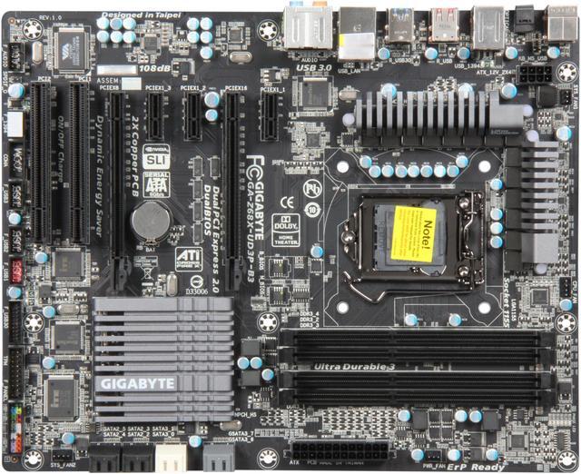 Alt view image 3 of 5 - GIGABYTE GA-Z68X-UD3P-B3 LGA 1155 Intel Z68 USB 3.0 ATX Intel Motherboard