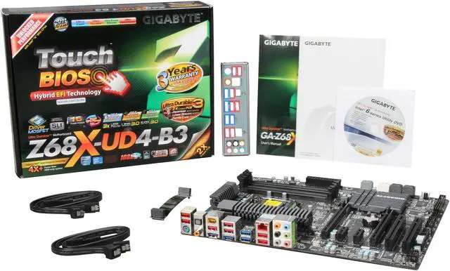 Alt view image 5 of 5 - GIGABYTE GA-Z68X-UD4-B3 LGA 1155 Intel Z68 USB 3.0 ATX Intel Motherboard
