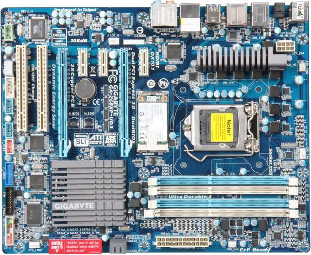 Alt view image 3 of 5 - GIGABYTE GA-Z68XP-UD3-iSSD LGA 1155 Intel Z68 HDMI USB 3.0 ATX Intel Motherboard