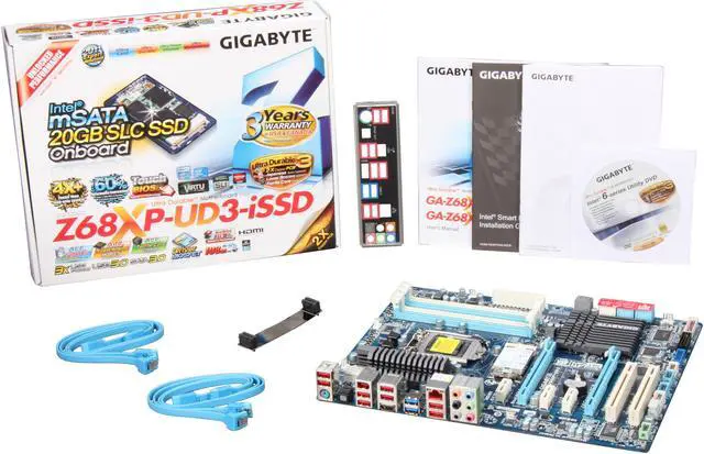 Alt view image 5 of 5 - GIGABYTE GA-Z68XP-UD3-iSSD LGA 1155 Intel Z68 HDMI USB 3.0 ATX Intel Motherboard