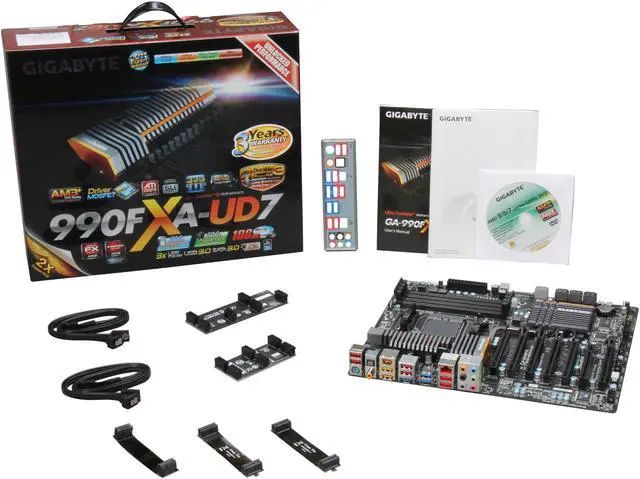 Alt view image 5 of 5 - GIGABYTE GA-990FXA-UD7 AM3+ AMD 990FX + SB950 USB 3.0 Extended ATX AMD Motherboard