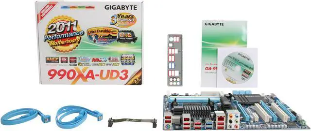 Alt view image 5 of 5 - GIGABYTE GA-990XA-UD3 AM3+ AMD 990X + SB950 USB 3.0 ATX AMD Motherboard