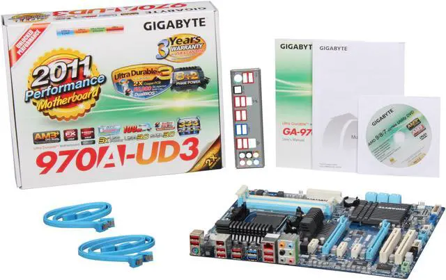 Alt view image 5 of 5 - GIGABYTE GA-970A-UD3 AM3+ AMD 970 + SB950 USB 3.0 ATX AMD Motherboard
