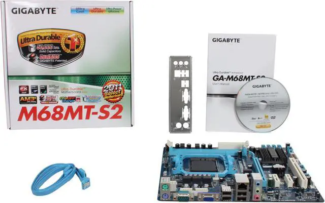 Alt view image 5 of 5 - GIGABYTE GA-M68MT-S2 AM3+ NVIDIA GeForce 7025/nForce 630a chipset Micro ATX AMD Motherboard