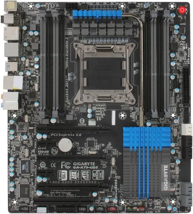 Alt view image 3 of 5 - GIGABYTE GA-X79-UD5 LGA 2011 Intel X79 USB 3.0 Extended ATX Intel Motherboard