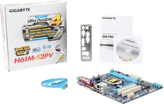 Alt view image 5 of 5 - GIGABYTE GA-H61M-S2PV(R2.0) LGA 1155 Intel H61 Micro ATX Intel Motherboard