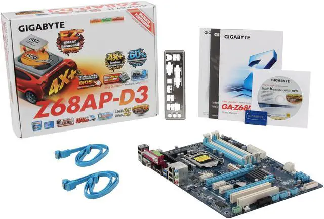 Alt view image 5 of 5 - GIGABYTE GA-Z68AP-D3(R2.0) LGA 1155 Intel Z68 HDMI USB 3.0 ATX Intel Motherboard