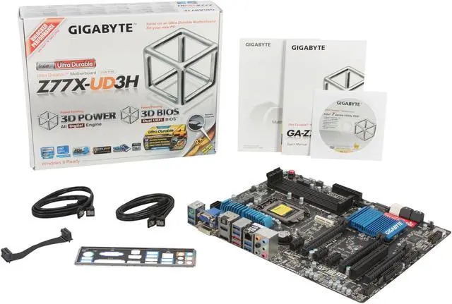 Alt view image 6 of 6 - GIGABYTE GA-Z77X-UD3H LGA 1155 Intel Z77 HDMI USB 3.0 ATX Intel Motherboard