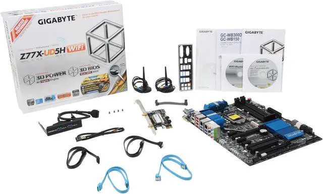 Alt view image 5 of 5 - GIGABYTE GA-Z77X-UD5H-WB LGA 1155 Intel Z77 HDMI USB 3.0 ATX Intel Motherboard