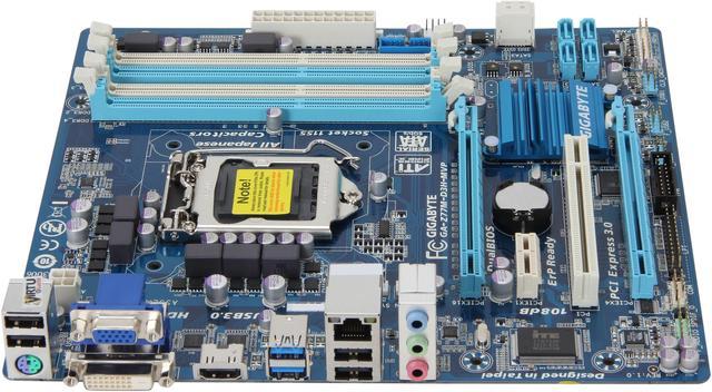 GIGABYTE GA-Z77M-D3H-MVP LGA 1155 Micro ATX Intel Motherboard 