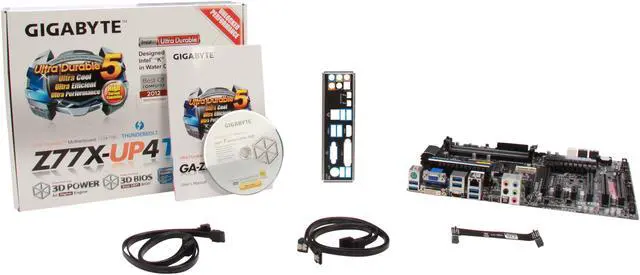 Alt view image 5 of 5 - GIGABYTE GA-Z77X-UP4 TH LGA 1155 Intel Z77 HDMI USB 3.0 ATX Intel Motherboard with Dual Thunderbolt