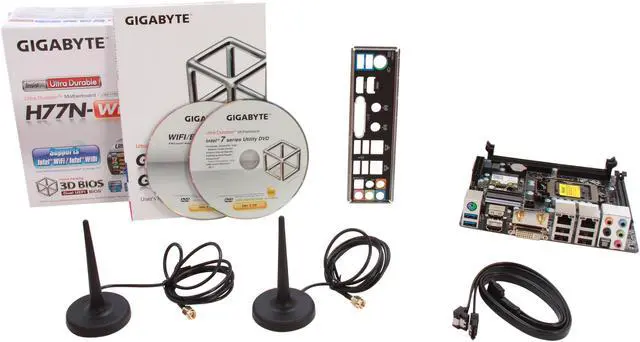 Alt view image 5 of 5 - GIGABYTE GA-H77N-WIFI LGA 1155 Intel H77 HDMI USB 3.0 Mini ITX Intel Motherboard