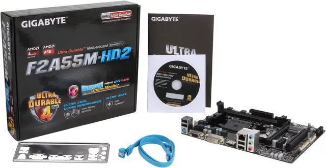 Alt view image 5 of 5 - GIGABYTE GA-F2A55M-HD2 FM2 AMD A55 (Hudson D2) HDMI Micro ATX AMD Motherboard