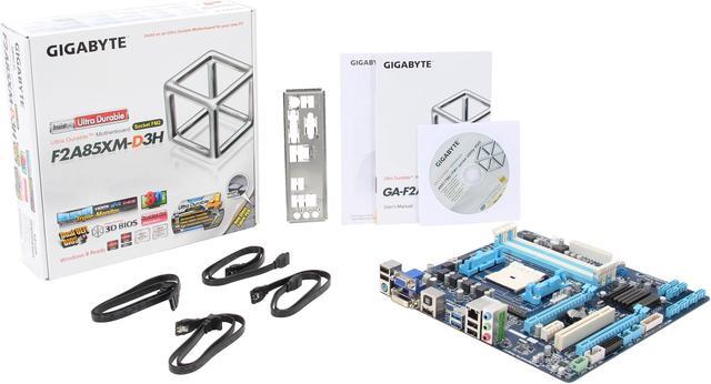 Alt view image 5 of 5 - GIGABYTE GA-F2A85XM-D3H FM2 AMD A85X (Hudson D4) USB 3.0 HDMI Micro ATX AMD Motherboard