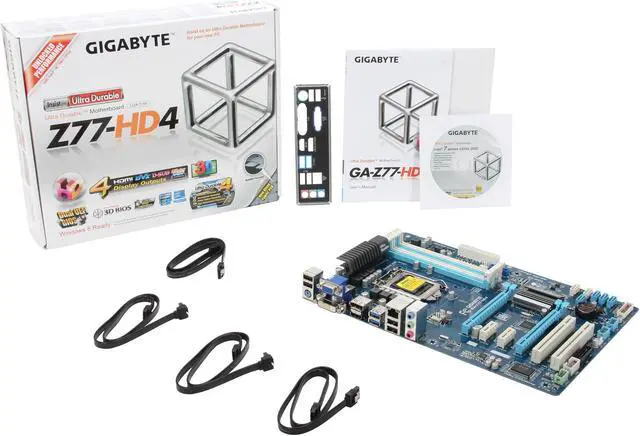 Alt view image 5 of 5 - GIGABYTE GA-Z77-HD4 LGA 1155 Intel Z77 HDMI USB 3.0 ATX Intel Motherboard with UEFI BIOS