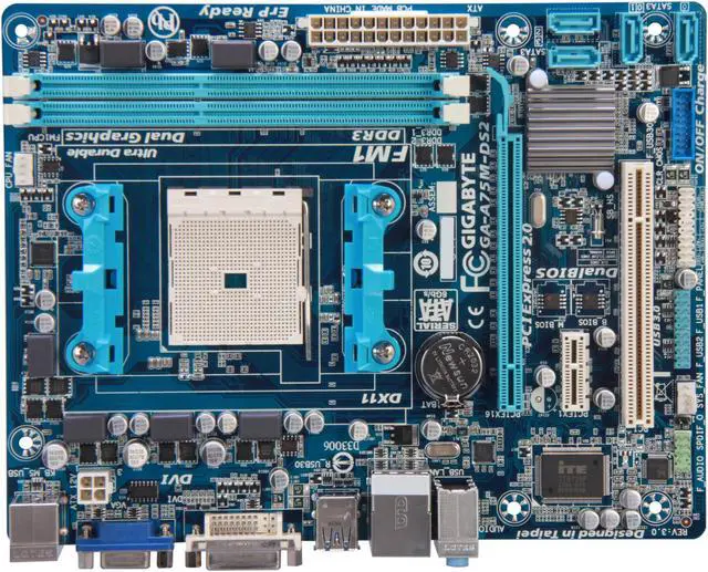 Alt view image 3 of 5 - GIGABYTE GA-A75M-DS2 FM1 AMD A75 (Hudson D3) USB 3.0 Micro ATX AMD Motherboard with UEFI BIOS