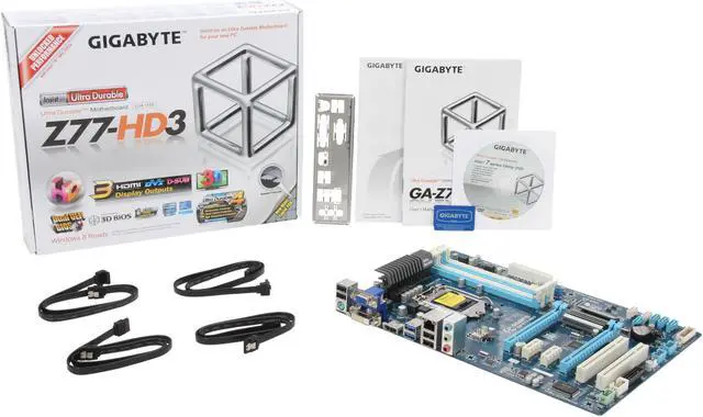 Alt view image 5 of 5 - GIGABYTE GA-Z77-HD3 LGA 1155 Intel Z77 HDMI USB 3.0 ATX Intel Motherboard with UEFI BIOS