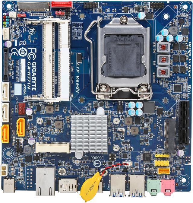 GIGABYTE GA-H77TN LGA 1155 Intel H77 HDMI SATA 6Gb/s USB 3.0 Thin mini-ITX  Intel Motherboard