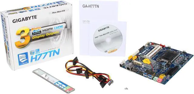 Alt view image 5 of 5 - GIGABYTE GA-H77TN LGA 1155 Intel H77 HDMI USB 3.0 Thin mini-ITX Intel Motherboard